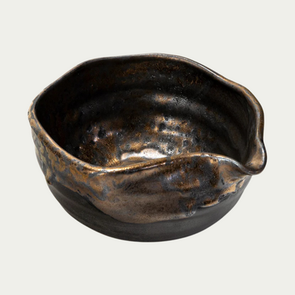 Katakuchi Matcha Bowl Black/Gold
