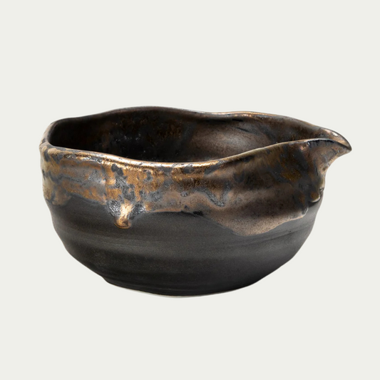 Katakuchi Matcha Bowl Black/Gold