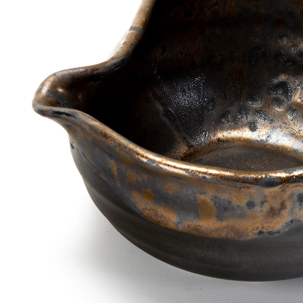 Katakuchi Matcha Bowl Black/Gold